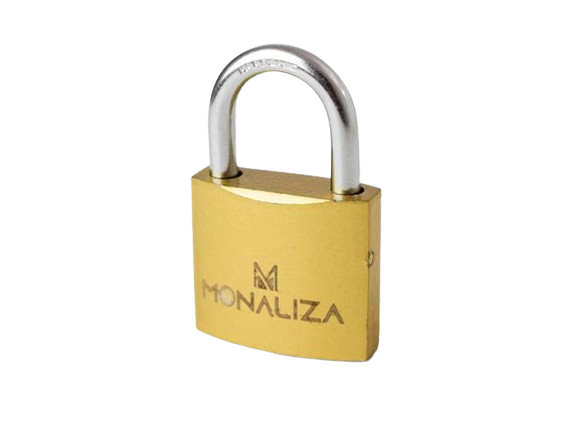 CADEADO DOURADO 32 MM C/3 CHAVES MONALIZA