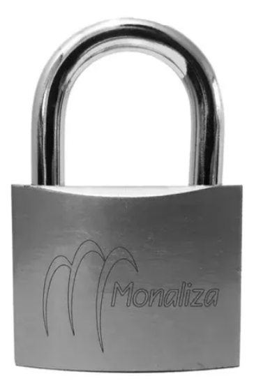 CADEADO PRATEADO 21MM C/2 CHAVES MONALIZA