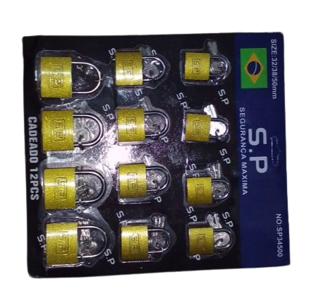 CADEADO S.P SIZE 32/38/50 (12PÇS) CANAA