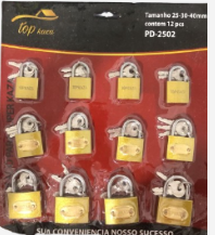 CADEADO SAFARIMAX  30-40 -50 (12PÇS) CANAÃ