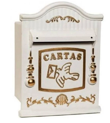 CAIXA DE CORREIO 26 P BRANCA GRADE E MURO REAL