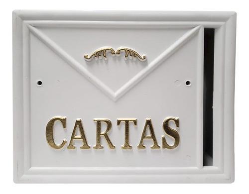 CAIXA DE CORREIO 27 P BRANCA GRADE E MURO REAL