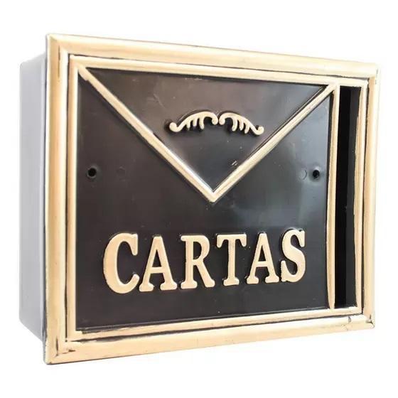 CAIXA DE CORREIO 27 P OURO GRADE E MURO REAL