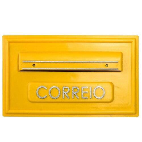 CAIXA DE CORREIO 5 P AMARELA GRADE E MURO REAL