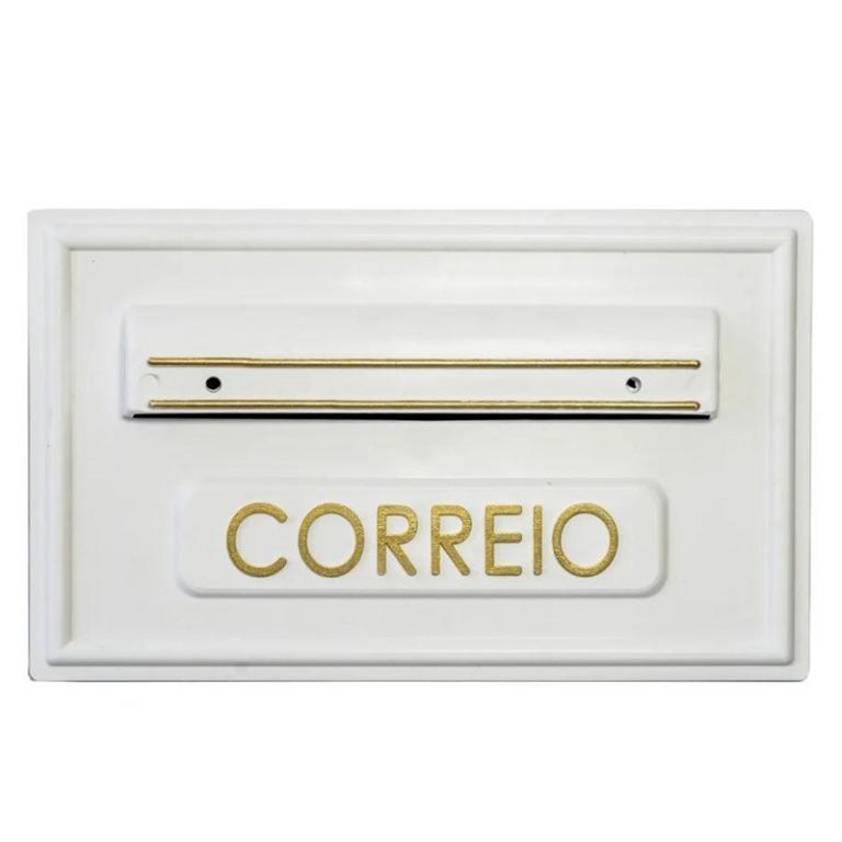 CAIXA DE CORREIO 5 P BRANCO GRADE E MURO REAL