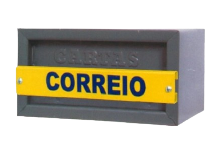 CAIXA DE CORREIO METAL 1 TIJOLO HORIZONTAL CINZA