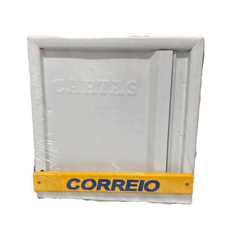 CAIXA DE CORREIO METAL P/ GRADE VERTICAL BRANCA