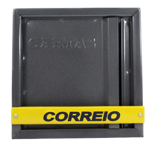 CAIXA DE CORREIO METAL P/ GRADE VERTICAL CINZA