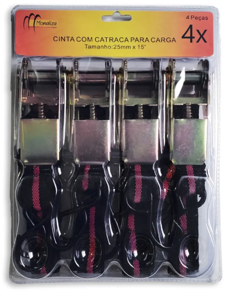 CINTA CATRACA P/ CARGA (4 PÇS) NA EMB. MONALIZA