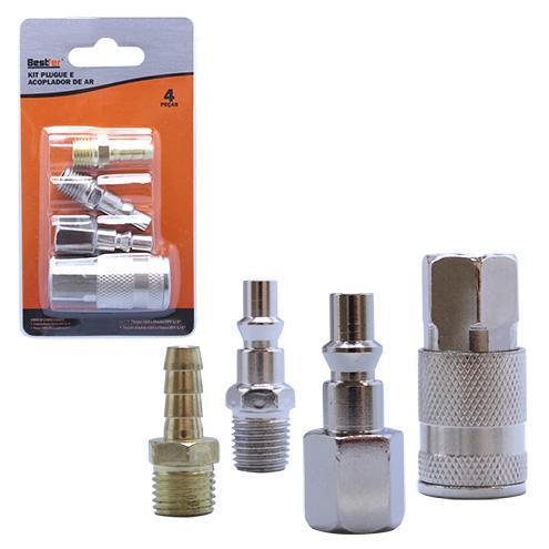 CONECTOR 04 PCS PLUG E ACOPLADOR DE AR BESTFER