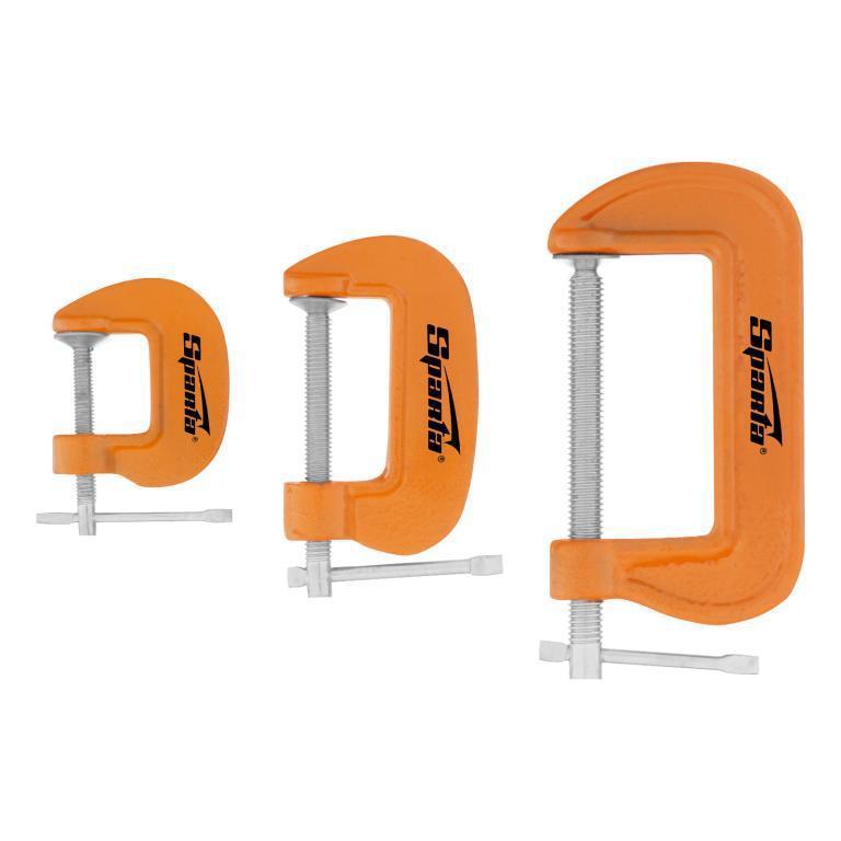 CONJUNTO DE GRAMPOS EM C 25/50/75 MM (3PÇS) SPARTA