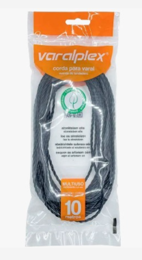CORDA TORCIDA P/ VARAL 10 MTS PRETO EQUIPESCA
