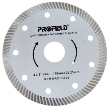 DISCO PORCELANATO TURBO EXT FINO 110 X 22.23 X 110MM GOLFIELD