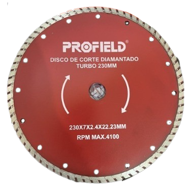 DISCO CORTE DIAMANTADO TURBO 180 X 2,0 X 22,23MM GOLFIELD