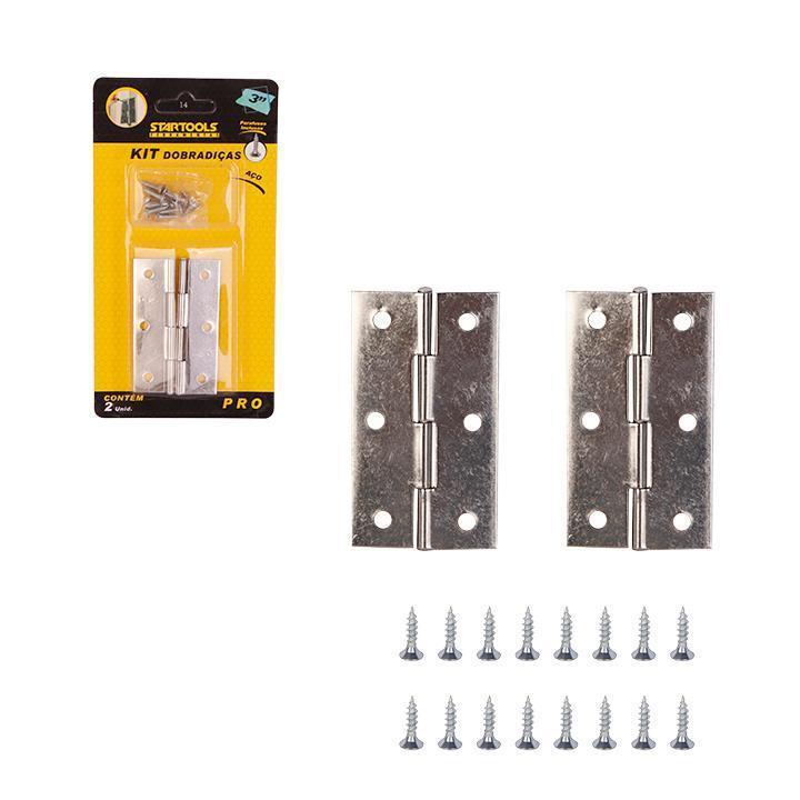 DOBRADIÇA 3'' DE AÇO C/2STARTOOS