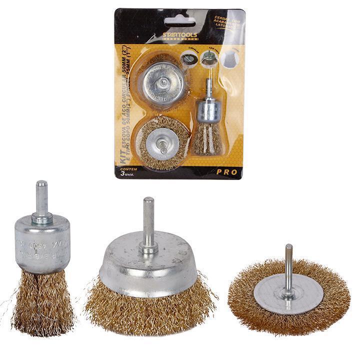 ESCOVA AÇO (3PÇS) STARTOOLS