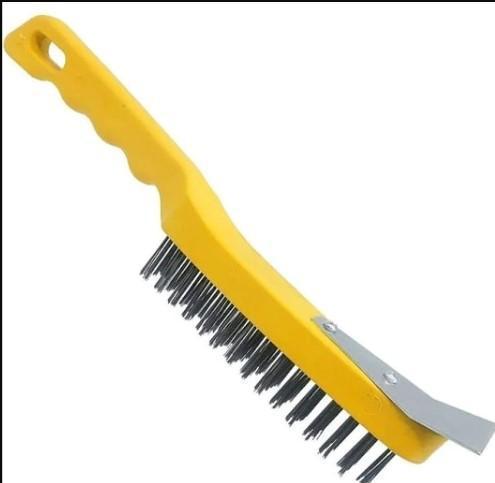 ESCOVA AÇO C/ RASPADOR SQ
