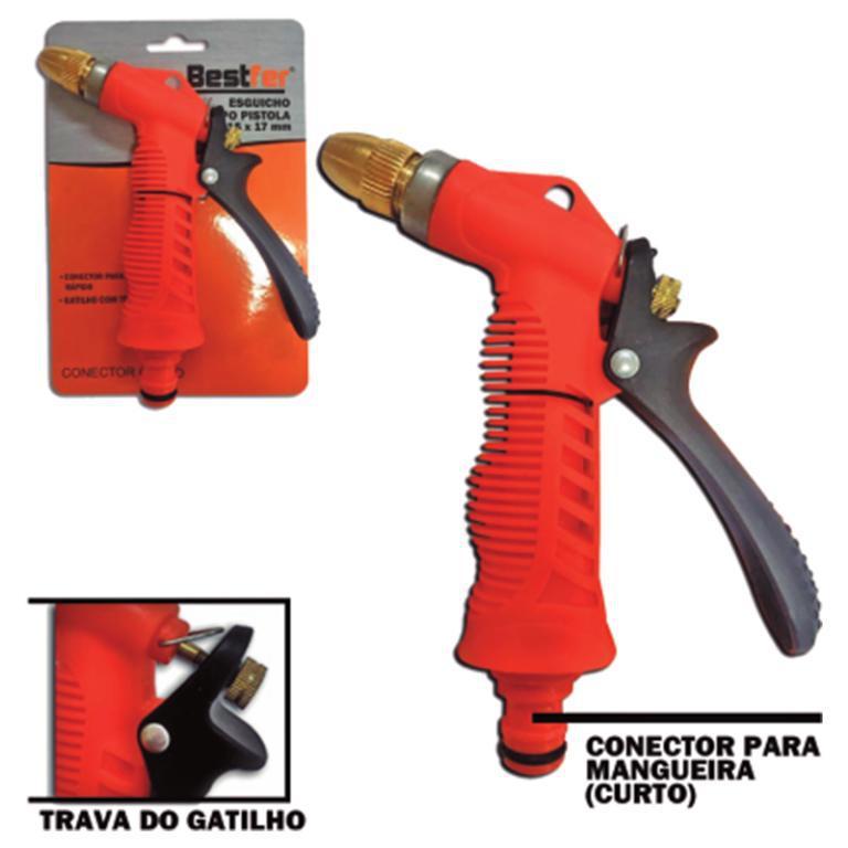 ESGUICHO TIPO PISTOLA C/ENG RAPIDO CONEC CURTO C/TRAVA BESTFER