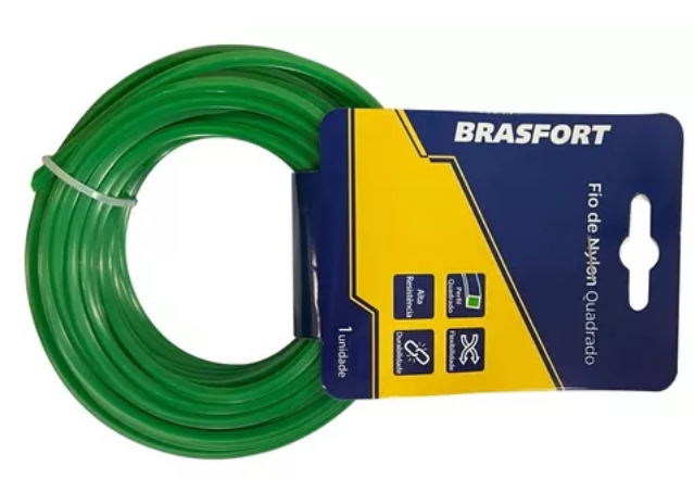 FIO DE NYLON QUADRADO 1,8MM BRASFORT