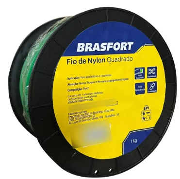 FIO NYLON 3,0MM QUADRADO 1KG BRASFORT