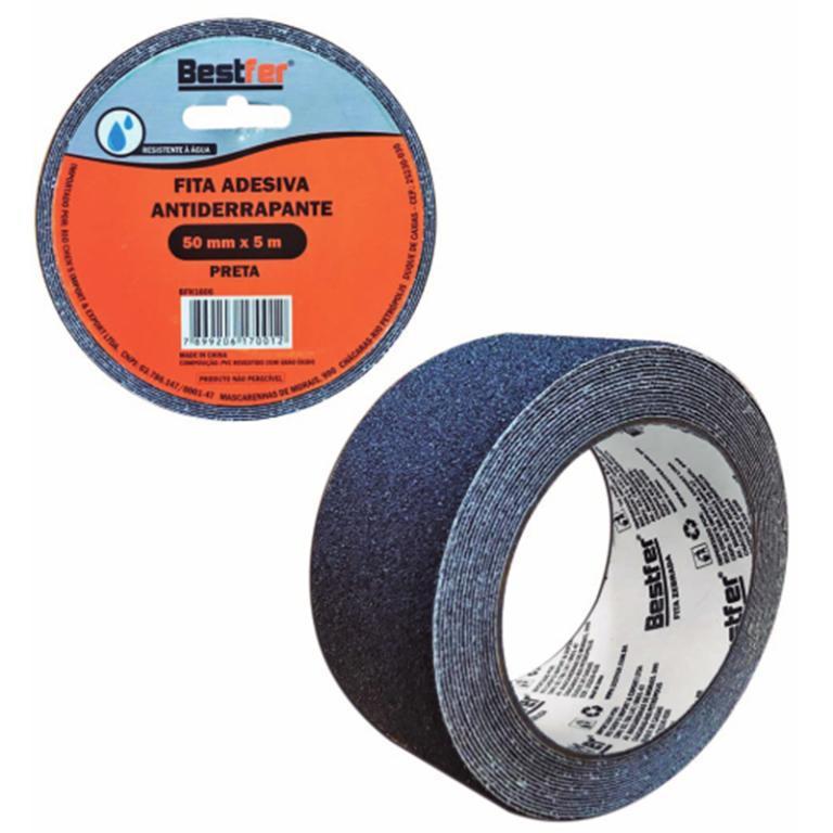 FITA ADESIVA ANTIDERRAPANTE PRETA 50MMX5M BESTFER
