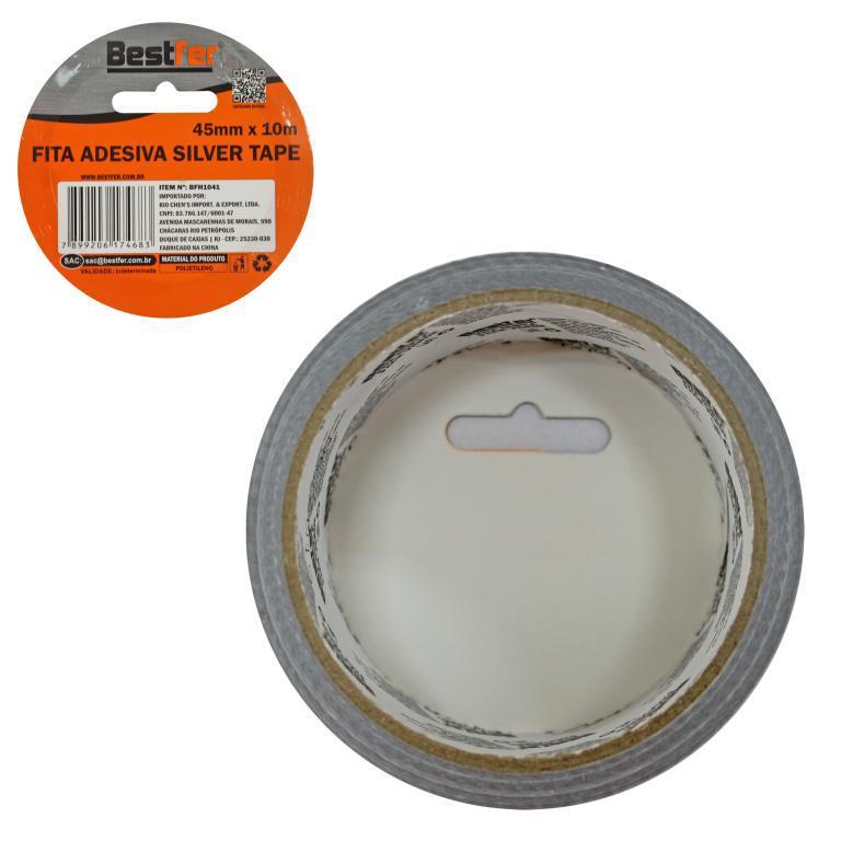 FITA ADESIVA SILVER TAPE 45MMX5M  BESTFER