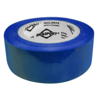 FITA ISOLANTE ANTICHAMA 10M AZUL BRASFORT