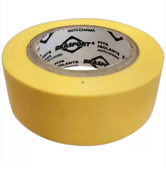FITA ISOLANTE ANTICHAMAS 10M 19MM AMAR. BRASFORT