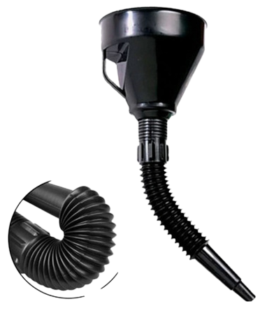 FUNIL PLÁSTICO C/ BICO E TELA 145MM SQ