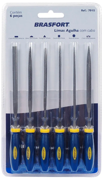 LIMA AGULHA COM CABO (6 PÇS) BRASFORT