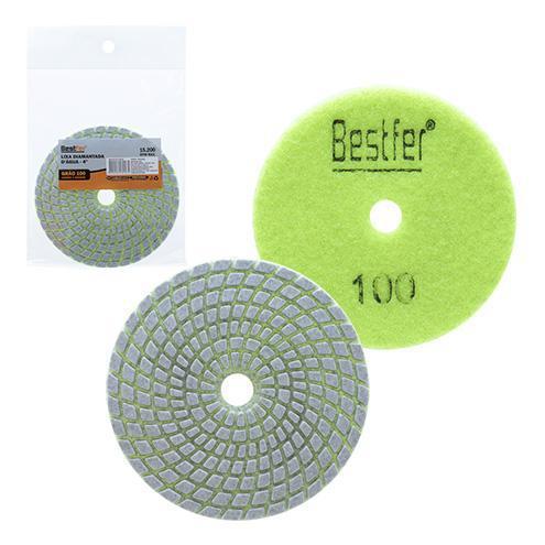 LIXA DIAMANTADA D'AGUA 4'' - GRAO 100 BESTFER