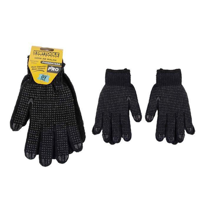 LUVA DE MALHA PIGMENTADA PRETA STARTOOLS