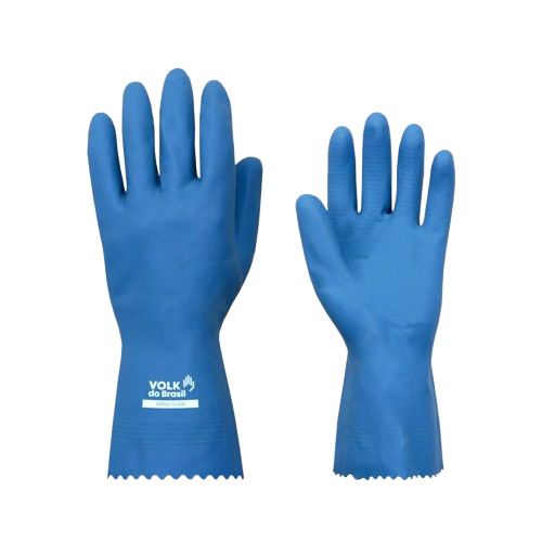 LUVA VERNIZ SILVER AZUL TAMANHO G VOLK DO BRASIL