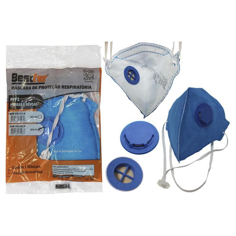 MASCARA DE PROTECAO RESPIRATORIA PFF1 C/VALVULA BESTFER