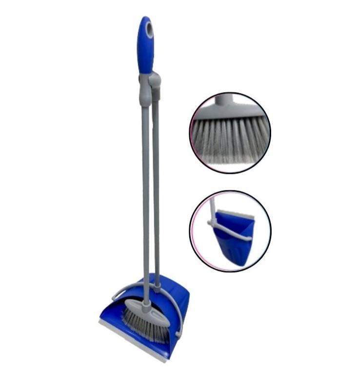 MOP KIT (2 PÇS) VASSOURA E PÁ C/ ALÇA ARTICULADA CLEAN TECH