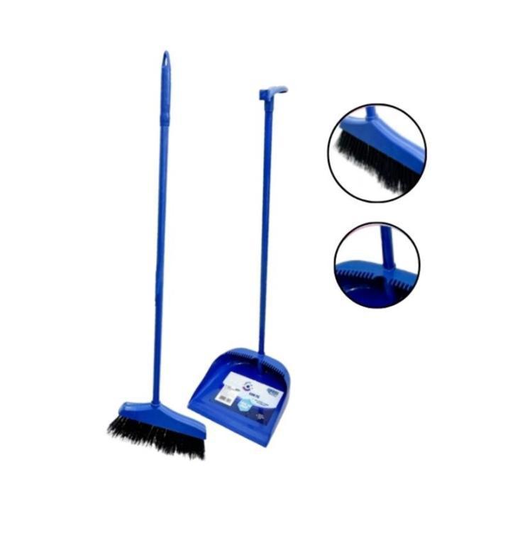MOP KIT (2 PÇS) VASSOURA E PÁ CABO LONGO CLEAN TECH