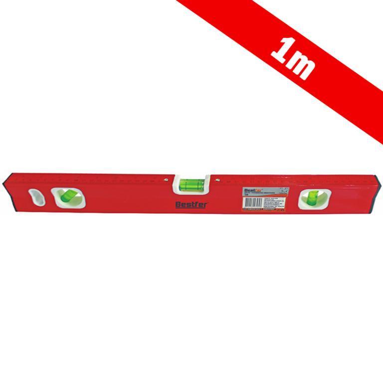 NIVEL ALUMINIO LARANJA 1M IMANTADO BESTFER