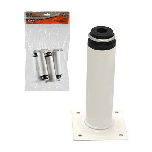 PES PARA MOVEIS BRANCO REDONDO 12CM (04 PCS) BESTFER