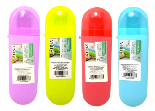 PORTA ESCOVA DE DENTES PLASTICO MULTICOLOR PLATINA