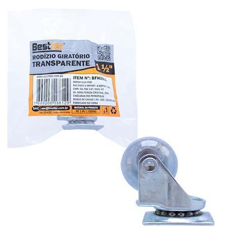 RODIZIO GIRATORIO TRANSPARENTE - 1 1/2POL BESTFER