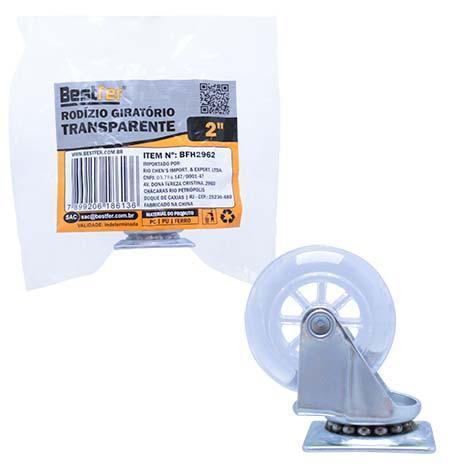 RODIZIO GIRATORIO TRANSPARENTE - 2POL BESTFER
