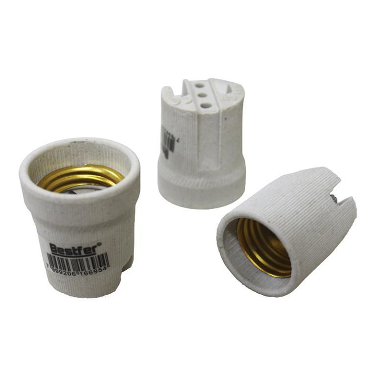 SOQUETE DE LAMPADA DE PORCELANA C/BORNE E27 BESTFER