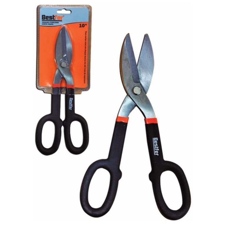 TESOURA DE FUNILEIRO 10POL CORTE CHAPA BESTFER