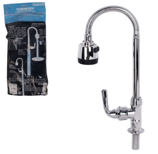 TORNEIRA GOURMET CROMADA C/DUCHA FLEXIVEL DE MESA (ABS) STARTOOLS