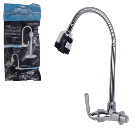 TORNEIRA GOURMET CROMADA C/DUCHA FLEXIVEL DE PAREDE (ABS) STARTOOLS