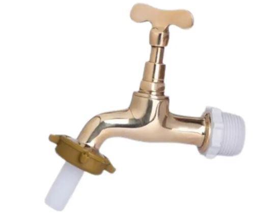 TORNEIRA JARDIM METAL 1128 CURTA AMARELA TD METAIS