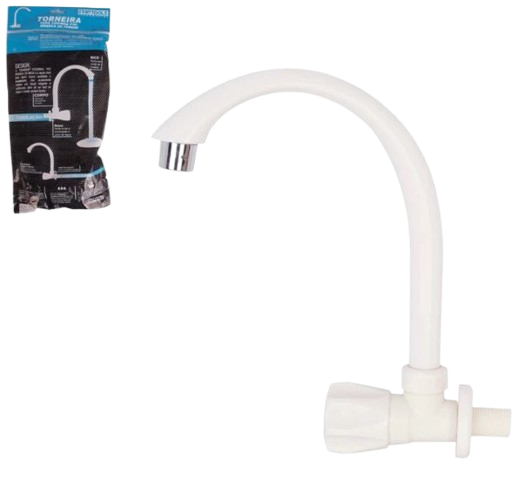 TORNEIRA P/COZINHA PVC BRANCA DE PAREDE (ABS) STARTOOLS