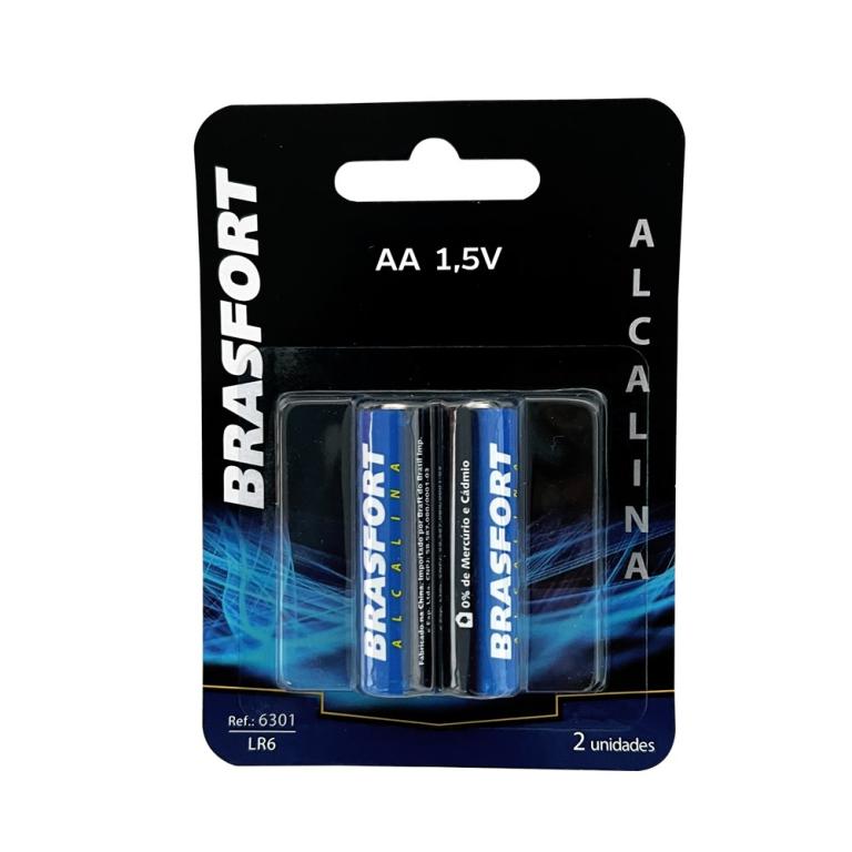 PILHA BRASF.ALC.PEQ."AA" CART.C/2P 6301