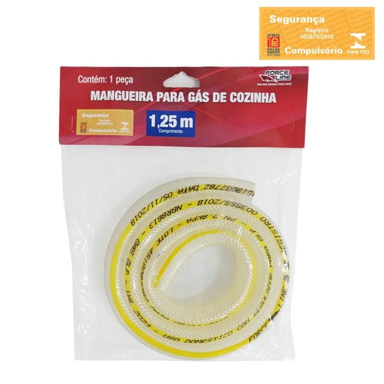 MANGUEIRA GAS FORCELINE TRANCADA 1,25M CART