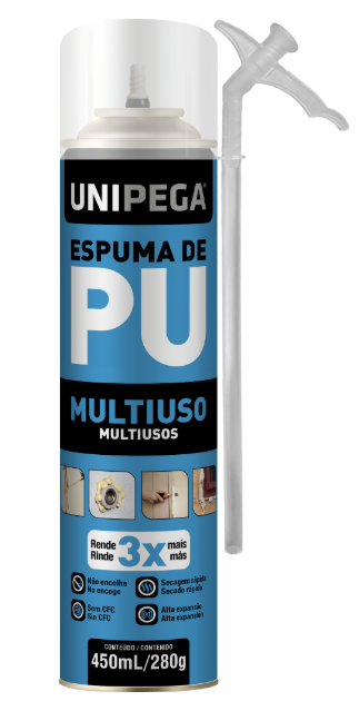 ESPUMA DE PU MULTIUSO LT 450ML/280G UNIPEGA